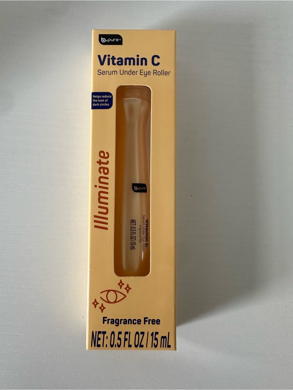 Vitamin C Under Eye Roller — Orange Illuminating Eye Serum b- Pure